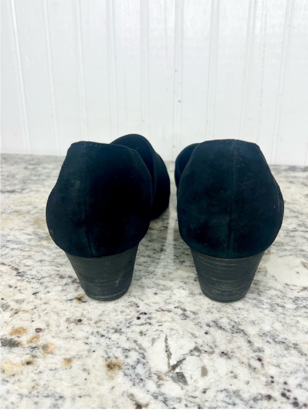 Eileen Fisher Rumi Black nubuck d'Orsay Flats Size 9 - Picture 5 of 6